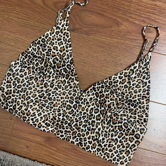 Leopard Print bustier cropped tank - Picture 5 of 5